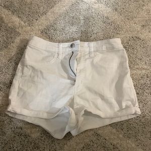 White Jean shorts